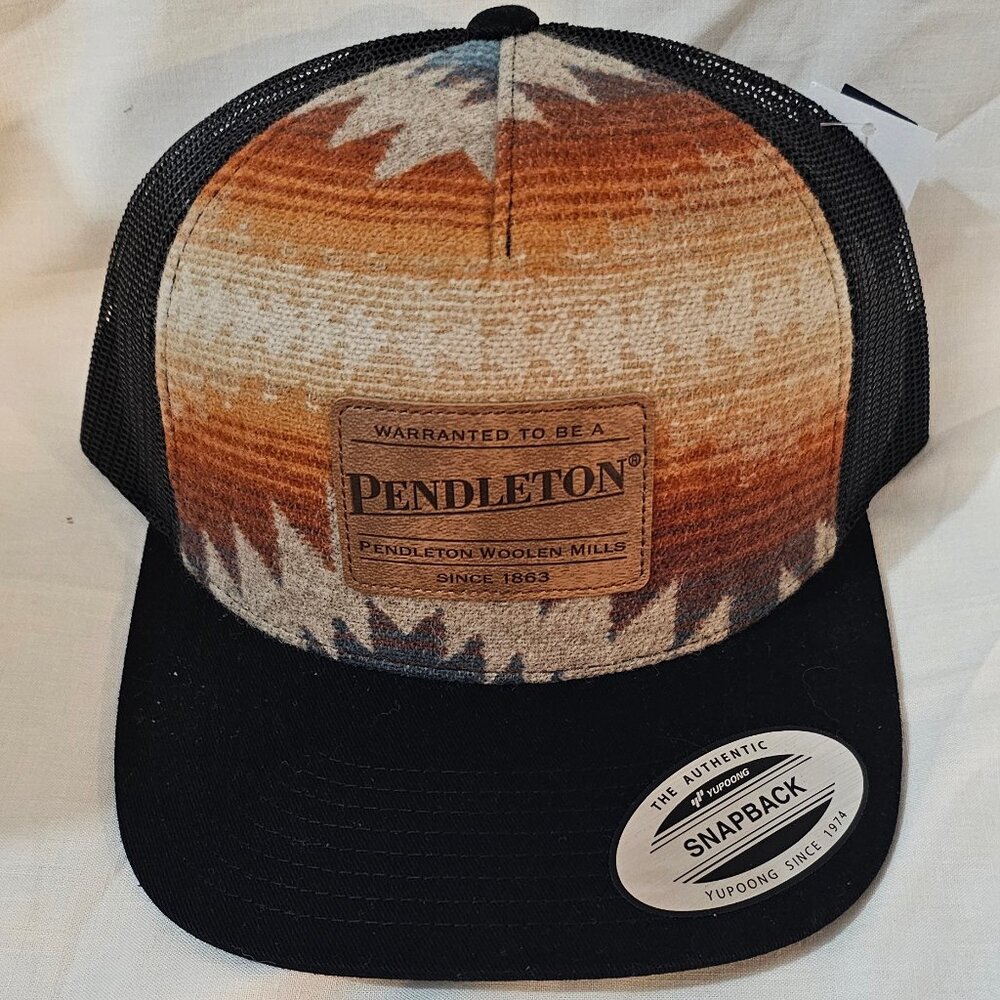 Pendleton Trucker Snapback Wool Cap Hike Fish Adult Fit New with Tags